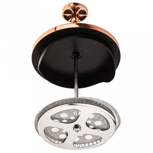 Френч-пресс металлический корпус "Восторг" 800мл, д10см h19см, глянцевый, цвет - розовое золото (медный), колба - термостойкое стекло д9,7см h15,3см, в подарочной коробке (Китай)