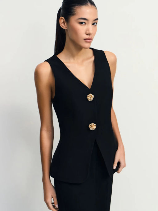 Костюмный жилет с декоративными пуговицами / Zarina