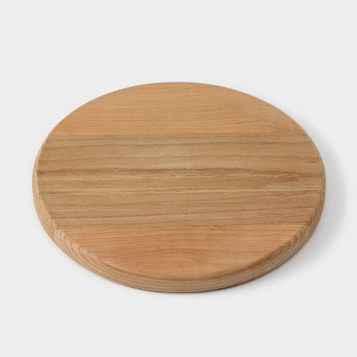 Доска разделочная с кровостоком Премиум «Круглая», d=25 см, бук