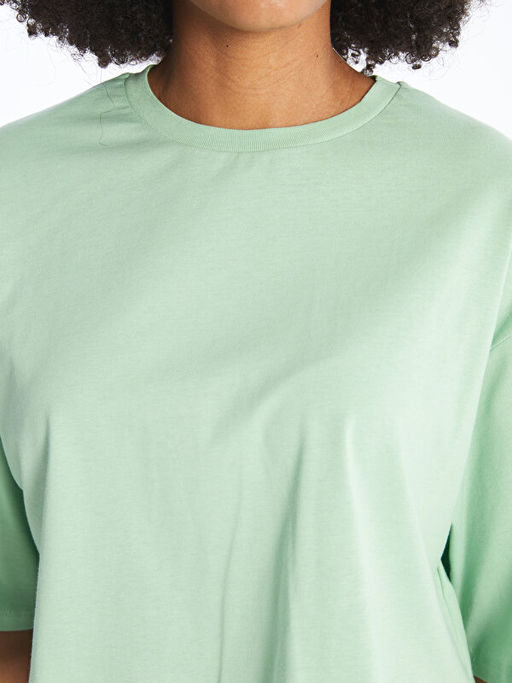 Bisiklet Yaka Oversize Kad?n Spor Ti??rt