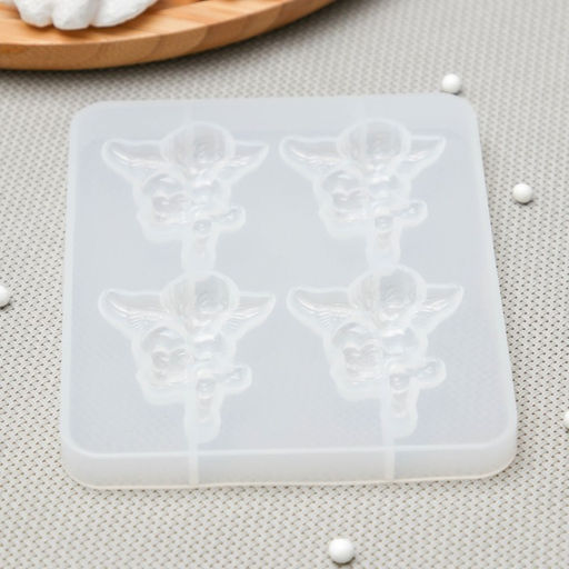 Силиконовый молд «Серафим», 12,5×10,5×1 см, цвет белый