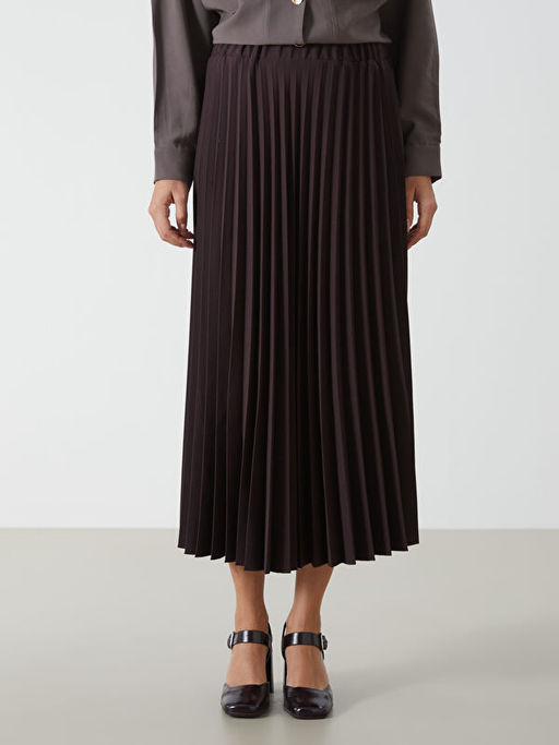 Beli Lastikli Kad?n Pileli Etek