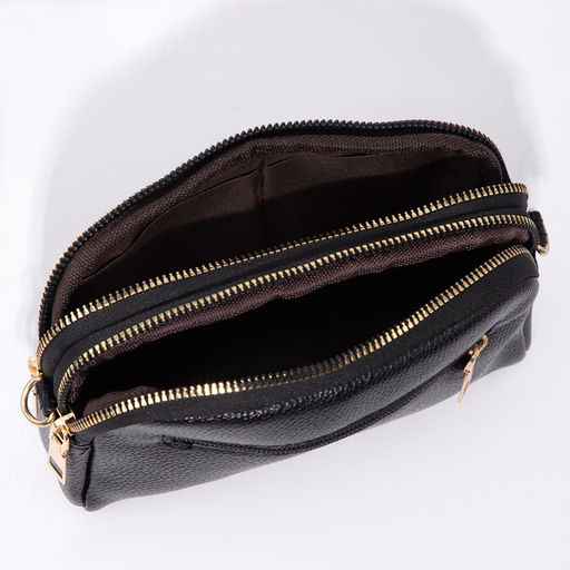 Сумка кросс-боди на молнии, цвет чёрный - Simaland фото 6