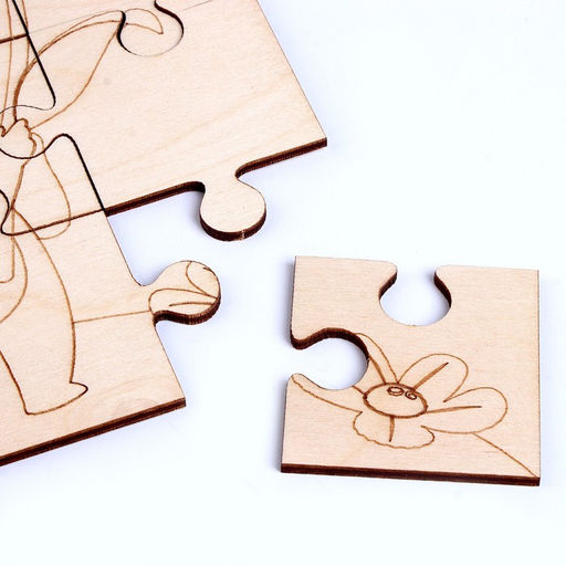 Роспись по дереву ?Зайка на прогулке? - Лесная мастерская фото 4