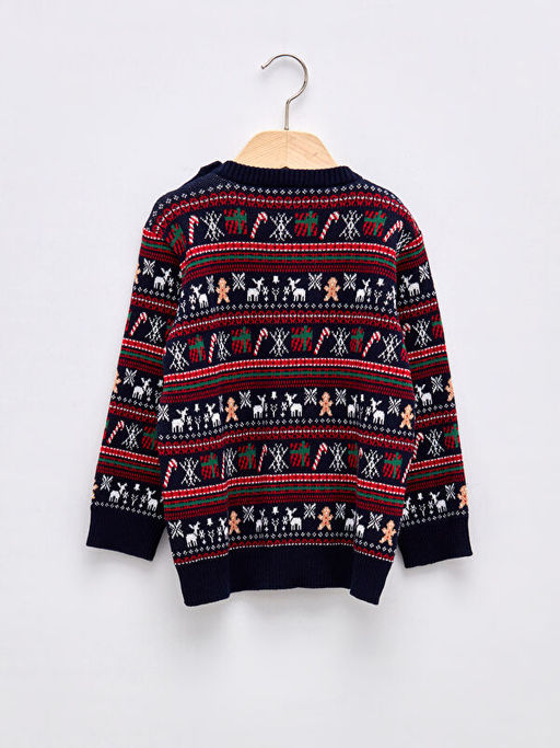 Bisiklet Yaka Uzun Kollu Y?lba?? Temal? Erkek Bebek Triko Kazak - Waikiki фото 2