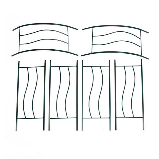 Арка садовая, 240×125×36.5 см, для вьющихся растений, металлическая, зелёная, «Волна»