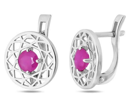 Серьги, рубин корунд, Ю-200М54