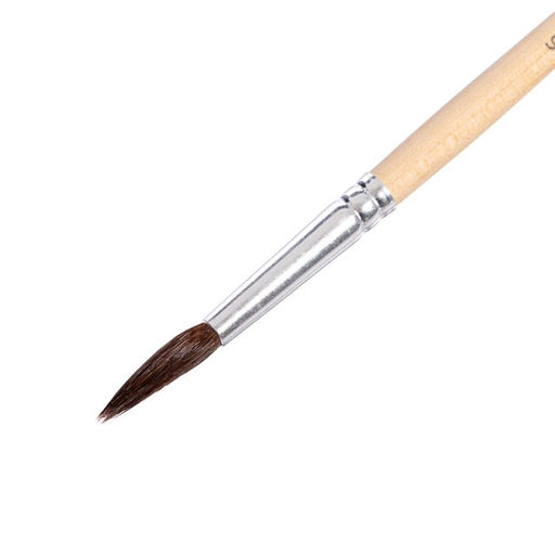 Цена за 10 шт. Кисть для рисования, белка, № 6, круглая, деревянная ручка, международный размер
