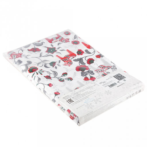 Скатерть 145х145см "Лошадка", длина стола до 110см, на 4 персоны, рогожка 186г/м2, хлопок 100%, упаковка классическая 28х41см, "Сивол 2026 года", "Домашняя мода" (Россия)