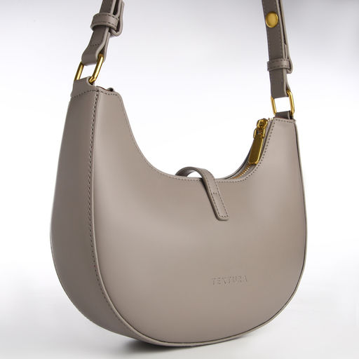 Сумка женская багет TEXTURA на молнии, 24×6×14 см, серая