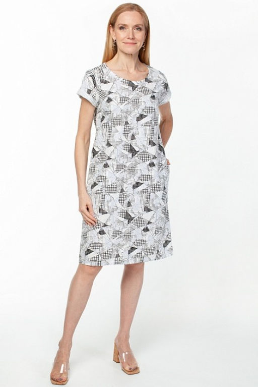 Платье лен 60%, хлопок 40%