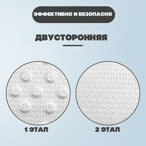 Тёрка для ног, лазерная, двусторонняя, прорезиненная ручка, 23 см, цвет чёрный/белый - Queen fair фото 3
