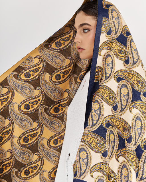 в составе ШЕРСТЬ  и КАШЕМИР Большой, мягкий, теплый  двусторонний палантин - Tantino фото 5