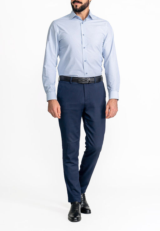 Сорочка мужская длинный рукав GREG 221/139/MAK/ZN/1