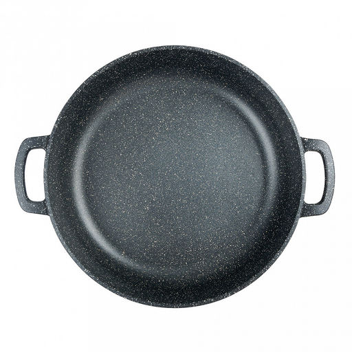 Жаровня с антипригарным покрытием 2,5л, д24см "Гранит", h7см, s0,4см, литые ручки (Россия)