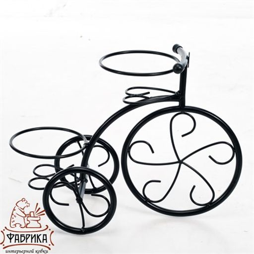 Подставка для цветов на подоконник Велосипед 41-041B на 2 цветка - Фабрика интерьерной ковки фото 5