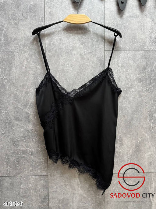 Майка с кружевом и ассиметричным подолом - Bruno фото 8