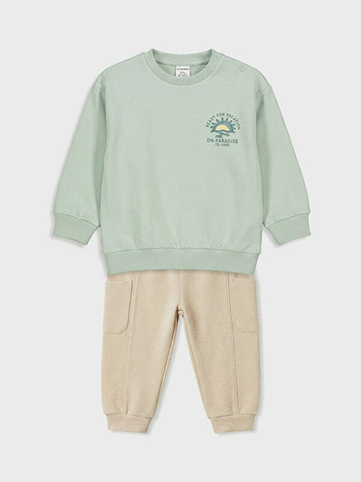 Bisiklet Yaka Erkek Bebek Sweatshirt ve E?ofman Alt?