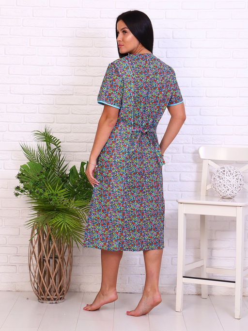 Женский бязевый халат на пуговицах без рукавов  1-12 (5)