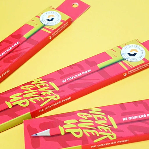 ВКФ Карандаш со смешными фразами SUV-033 Карандаш графитный заточенный ТМ (HB) 16 шт. не опускай руки