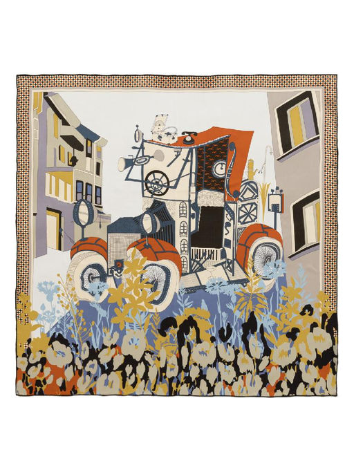 Платок жен. шелк 90х90 B03-8420-03 - Eleganzza фото 4