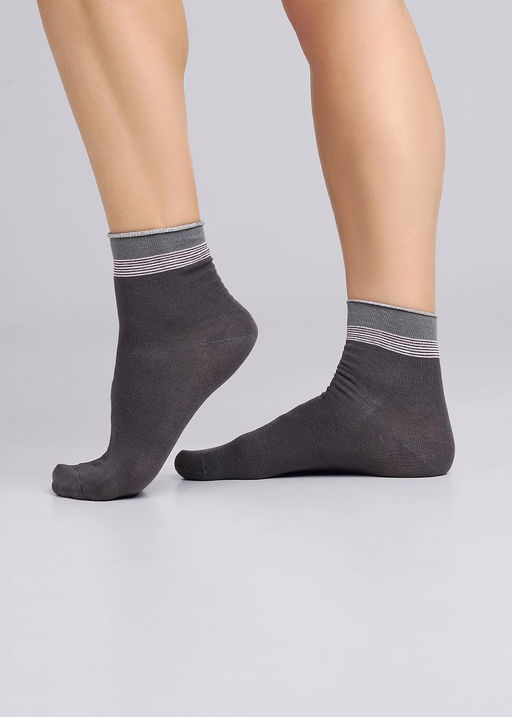 ЭЙС Носки жен.Д115ш осл.резинка т.серый - Clever wear фото 2