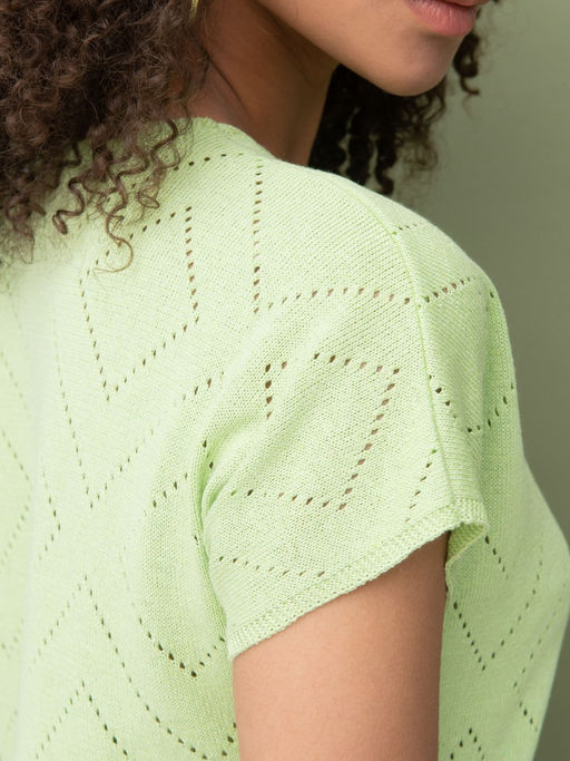 Джемпер короткий рукав л1128 салатовый