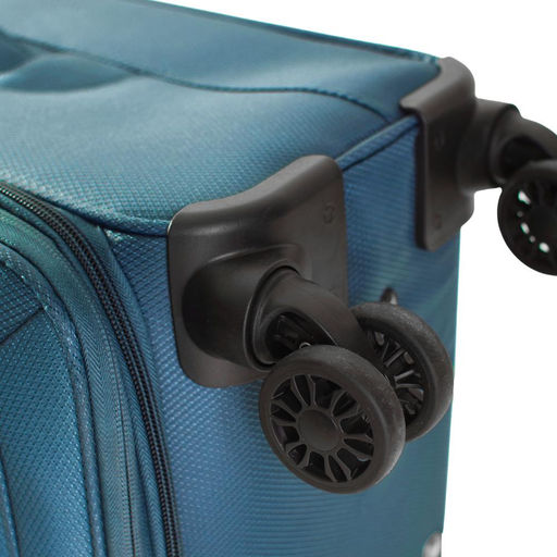 Чемодан (комплект из 3-х) , ткань, 50128 Бирюзовый