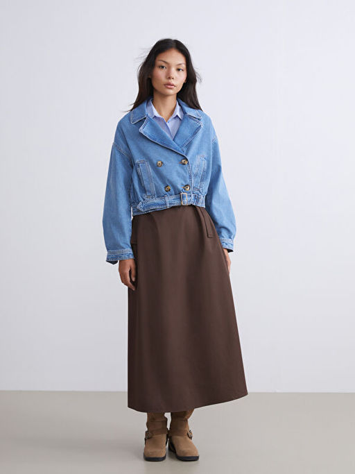 Oversize Kad?n Jean Ceket