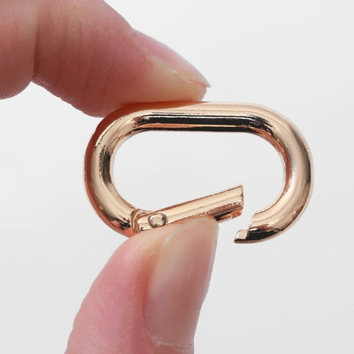 Цена за 2 шт. Овал-карабин, 31×20 мм / 23×12 мм, толщина - 4 мм, 5 шт., цвет золотой