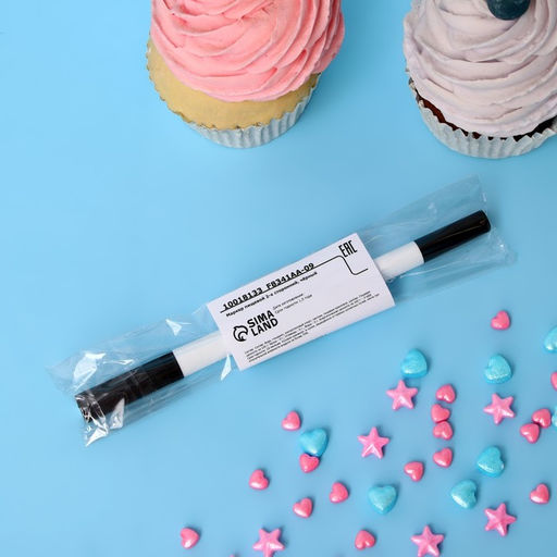 Цена за 2 шт. Маркер пищевой 2-х сторонний, чёрный - Кондимир фото 3