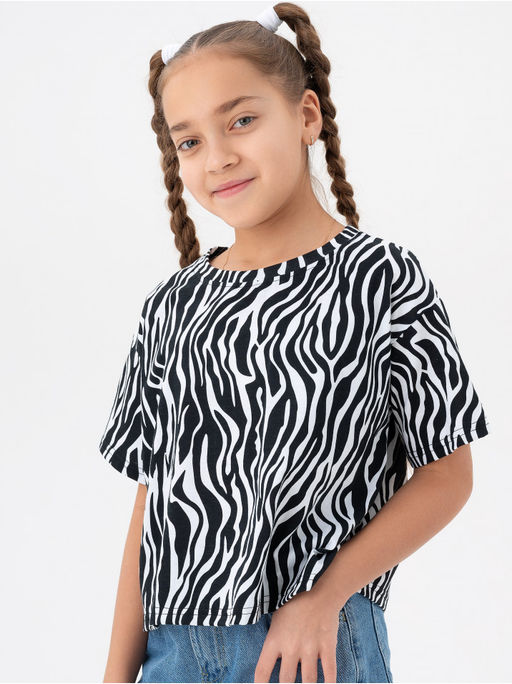 Футболка Зебра белый детская - София фото 7