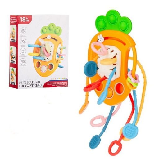 No Mark. Развивающий игровой центр "Морковка" 15,8*11,5 см, 6 резиночек арт.2902298