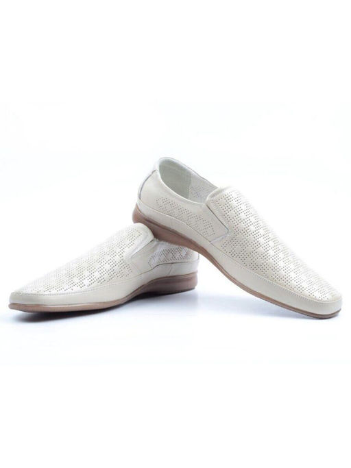 01-1509A LT. BEIGE Полуботинки мужские (натуральная кожа)