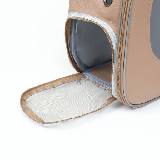 Рюкзак для переноски Котик, прозрачный, 32 х 21 х 35 см, бежевый - Пижон фото 11