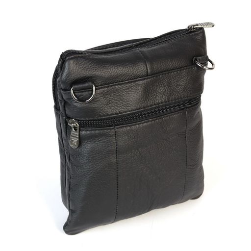 Мужская кожаная сумка F1101 Блек - Dff фото 3