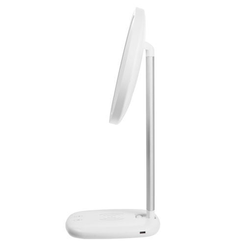 Зеркало настольное Luazon KZ-08, с подсветкой, 30 диододов, беспроводная зарядка, лампа, белое