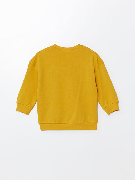 Bisiklet Yaka Uzun Kollu Bask?l? Erkek Bebek Sweatshirt - Waikiki фото 3