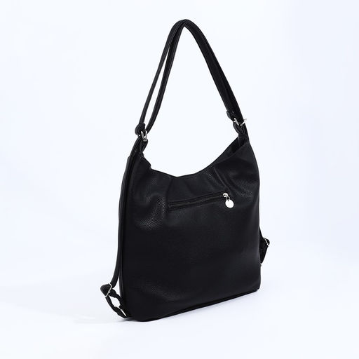 Сумка женская мешок на молнии, цвет чёрный - Simaland фото 2