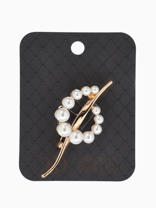 Брошь «Нежность», жемчуг, цвет белый в золоте