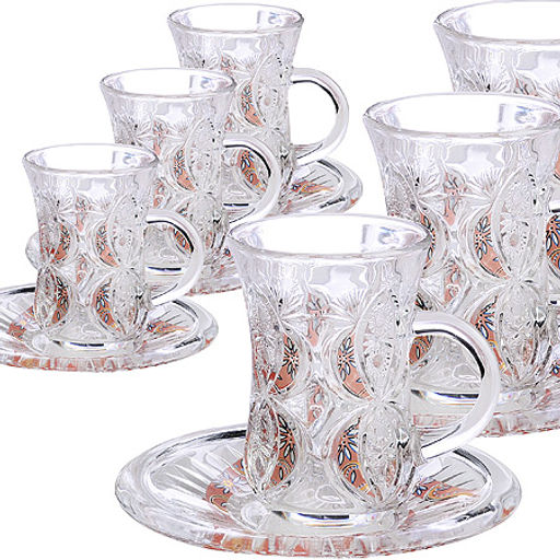 27089 Набор д/чая стекляный 12пр LR с золотом (х6) - Mayer&boch фото 2