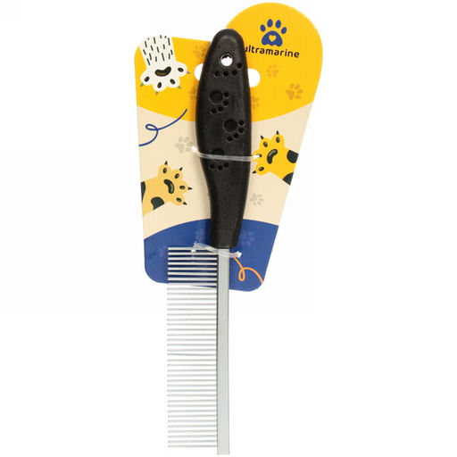 Цена за 3 шт. Расческа для собак и кошек "Алиса", для всех видов шерсти, цвет чёрный, 20см (блистер)