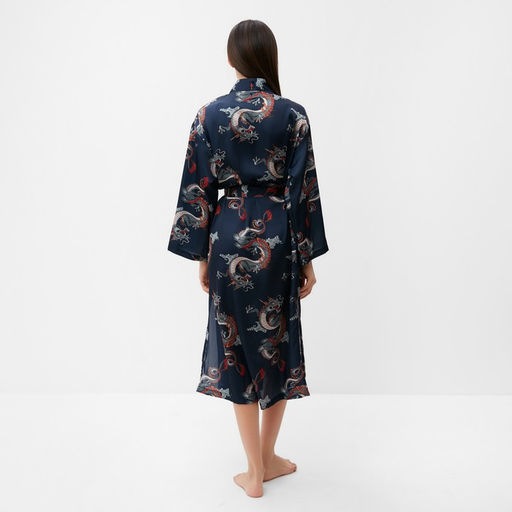 Халат домашний женский KAFTAN «Дракон», размер 44-46, синий