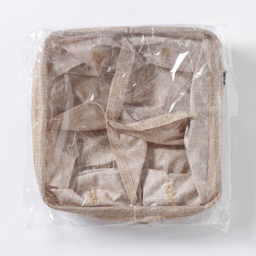 Органайзер для хранения белья Доляна My Basket, 4 ячейки, 202012 см, бежевый фото 7