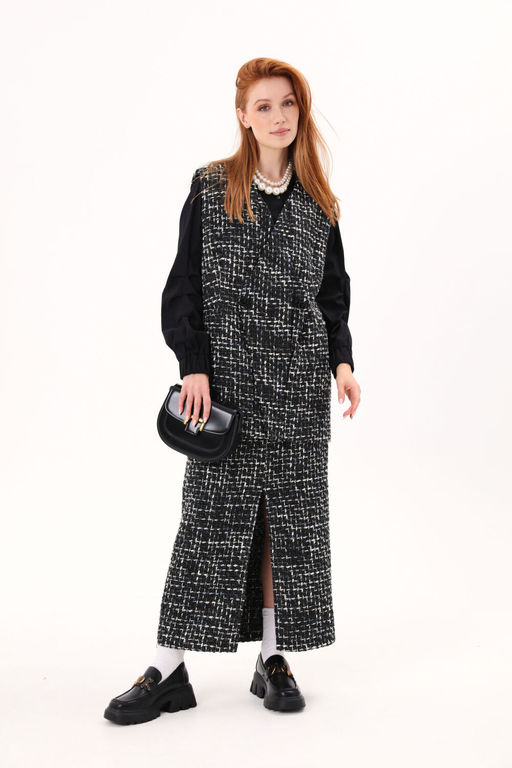 Костюм NIKVA н809-1 графит шанель