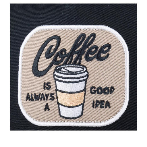 Бейсболка DJINNS арт. HFT Food Coffee (черный / бежевый)