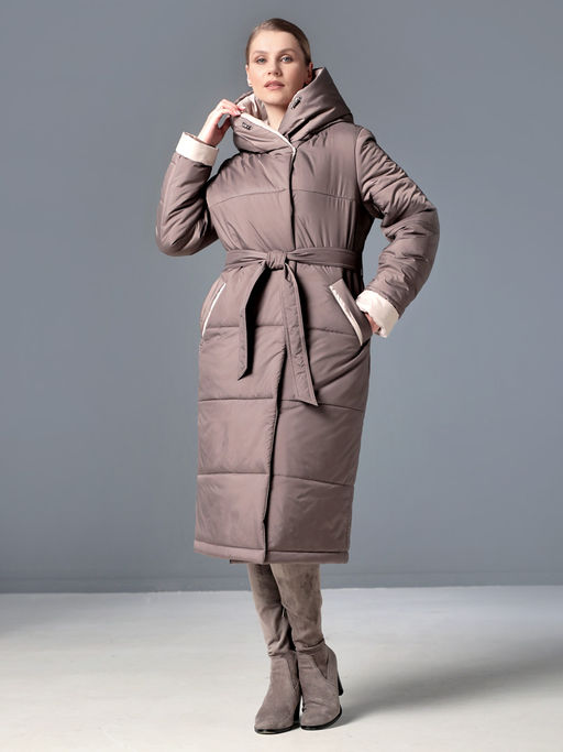 25414 Пальто капучино - Dizzyway фото 2