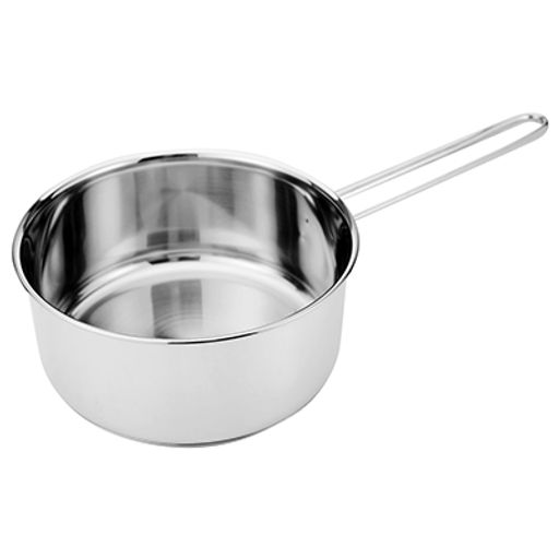 Ковш из нержавеющей стали "Pretty" 1,5л, д16см, h7,5см, стеклянная крышка, двойное капсулированное дно, прутковые ручки, подарочная коробка, Appetite (Китай)