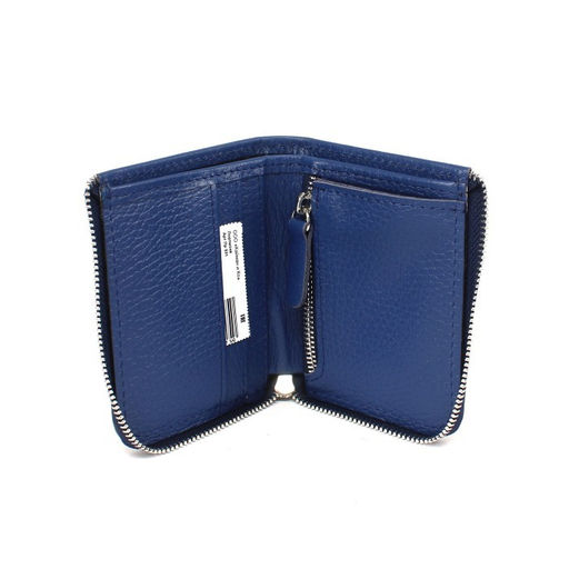 Портмоне женское Croco-ПР-931 натуральная кожа 1 отд, 4 карм, васильковый флотер (105) 265475  фото 3