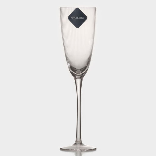 Бокал стеклянный для шампанского Magistro «Орион», 300 мл, 7,5×27,5 см